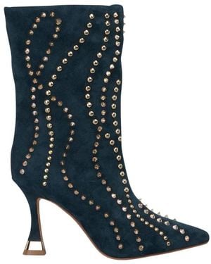 Alma En Pena. Heeled Boots - Azul