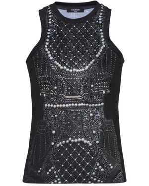 Balmain Sleeveless Tops - Negro