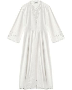 Isabel Marant Wellenförmiges v-ausschnitt kleid tianny isabel marant étoile - Weiß