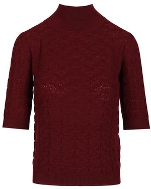 Etro Wollpullover Mit Rollkragen - Rot