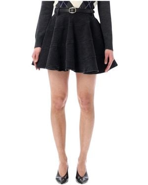 Self-Portrait Denim Skirts - Black