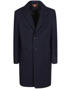 Barena Jassen ,Blauw ,Wol Single-Breasted Jas Met Peak Revers
