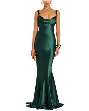 retroféte Kleedjes ,Groen ,Polyester Vinicia Jurk