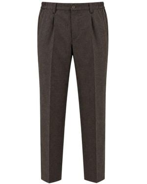 BRIGLIA Cropped Trousers - Grey