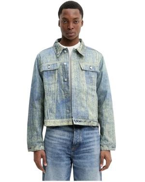 Camper Paint Print Denim Jacket - Blau