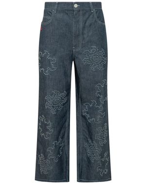 Marni Jeans ,Blauw ,Katoen Geborduurde Broek