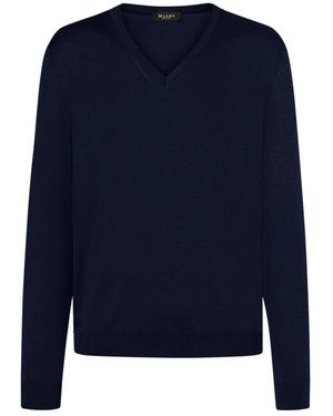 Maerz V-Ausschnitt Strickwaren - Blau