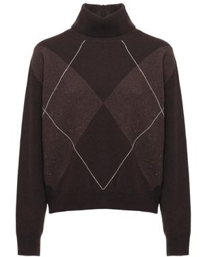 Peserico Trui Van Wol, Zijde En Kasjmier Met Monil-Ketting - Zwart