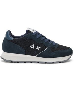 Sun 68 Schoenen ,Blauw ,Ally Glitter Textiel Sneakers