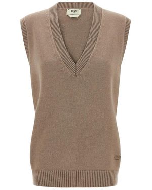 Fendi Cashmere Vest - Bruin