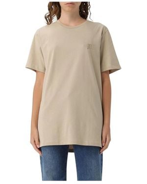 Save The Duck T-Shirt Mit Stickdetail - Natur