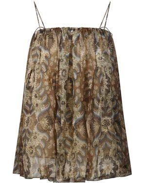Into The East Sleeveless Tops - Brown