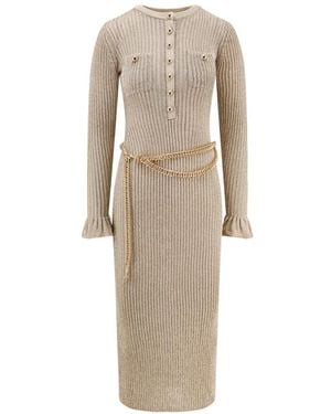 Self-Portrait Knitted Dresses - Natural