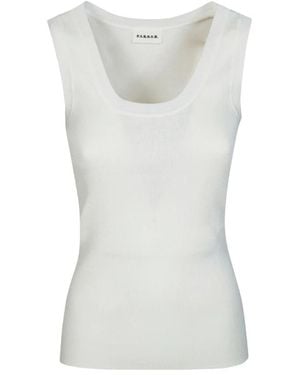 P.A.R.O.S.H. P.A.R.O..H. ,Tops ,Wit ,Sleeveless Tops - Grijs