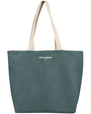 Ines De La Fressange Paris Lila wendbare tragetasche,lila kamel-tote-tasche,reversible lila khaki tote tasche - Blau