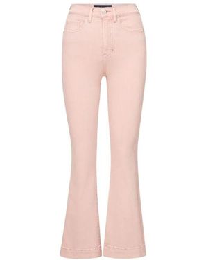 Veronica Beard Rosa High-Rise Flare Jeans - Pink