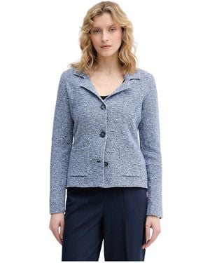 Benetton Enkelrijige Blazer Van Gebreide Stof - Blauw