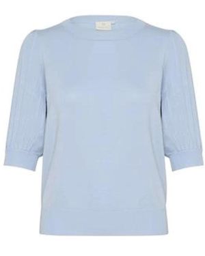 Kaffe Round-Neck Knitwear - Bleu