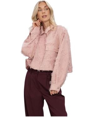 Studio Amaya Overhemden ,Roze ,Linnen Calira Blouse - Rood