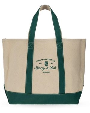 Sporty & Rich Tote Bags - Green