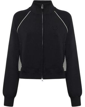 Pinko Hoodies & Sweatvesten ,Zwart ,Zip-Throughs