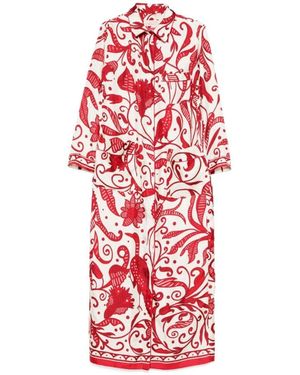 F.R.S For Restless Sleepers Weiße kleid mit taschen - Rot