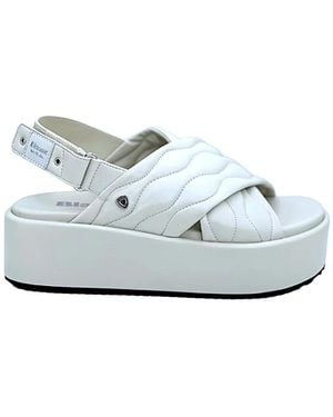 Blauer Wedges - Blanc