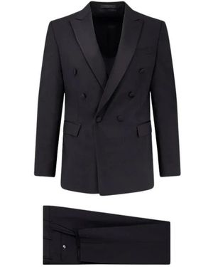 Corneliani Double Breasted Suits - Negro
