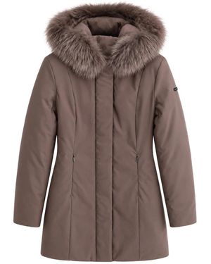 Refrigiwear Jassen ,Bruin ,Jas Met Bontkraag