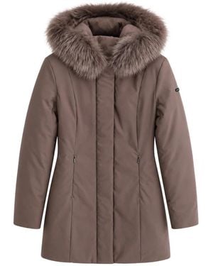Refrigiwear Jassen ,Bruin ,Jas Met Bontkraag