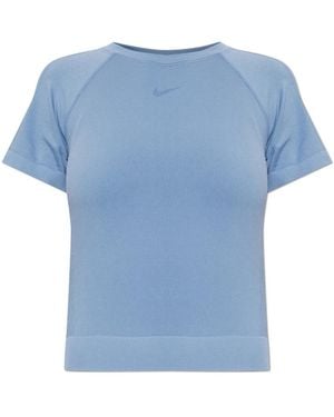 Nike Fitness ,Blauw ,Pro Seamless Dri-Fit T-Shirt