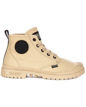 Palladium Lace-Up Boots - Natural