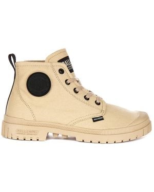 Palladium Lace-Up Boots - Natural