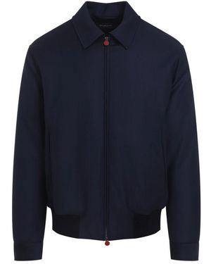 Kiton Bomber Jackets - Blue