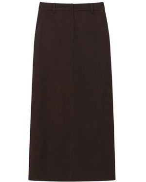 DUNST Maxi Skirts - Marrón