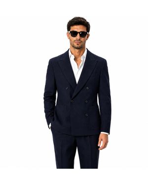 Dolce & Gabbana Jassen ,Blauw ,Katoen Double-Breasted Jas