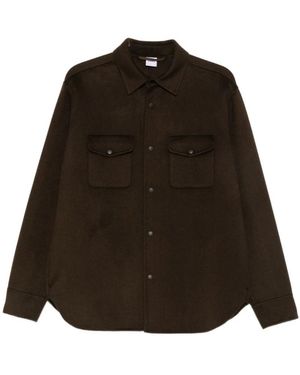 Aspesi Casual Overhemd Van Zijde & Nylon - Zwart