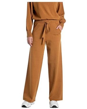 Replay Wide Trousers - Marrón