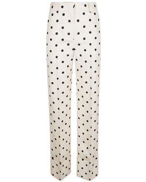 Valentino Garavani Straight Trousers - White