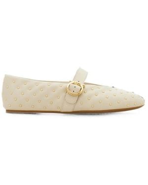 Ferragamo Varina Gesteppter Ballerina-Flachschuh - Natur