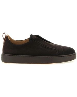 Santoni Victory Slip-On Sneaker - Schwarz