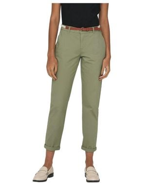 ONLY Pantalone Chino - Groen