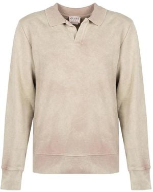 Guess Sweatshirt Mit Polokragen - Natur