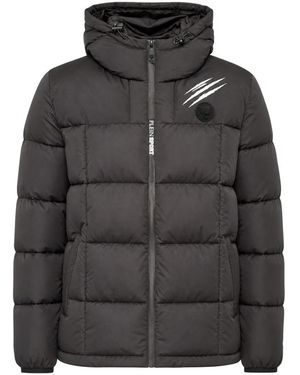 Philipp Plein Fitness ,Zwart ,Polyester Thunder Jacket