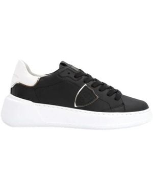 Philippe Model Zwarte Tres Temple Lage Sneakers