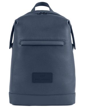 Paul & Shark Hochwertiger Leder-Rucksack - Blau