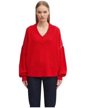 Sportmax Truien & Vesten ,Rood ,Wol Tay Sweater