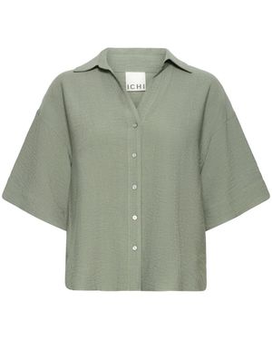 Ichi Overhemden ,Groen ,Blouses & Shirts