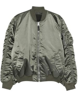 Alpha Industries Jassen ,Groen ,Leer Ma-1 Uv Oversized Bomberjack