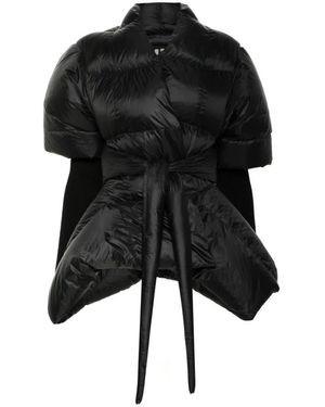 Rick Owens Batwing Puffer Down Jacket - Zwart